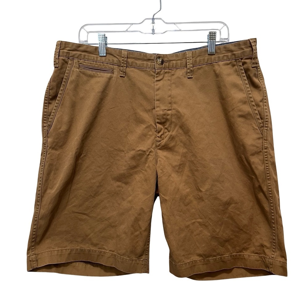 Polo Ralph Lauren Mens Chino Shorts Brown Tan Size 36 Embroidered Pony Logo